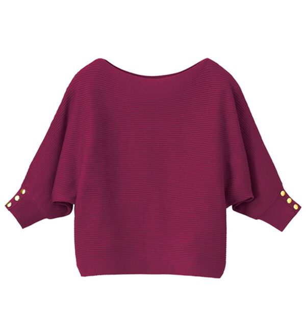 GeeRA（ジーラ）の「袖ボタン付ドルマンニットトップス（ニット・セーター）」｜詳細画像
