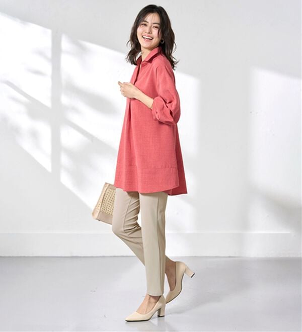 BELLUNA（ベルーナ）の「ヒンヤリなめらか！マシュマロパンツ（フルレングスパンツ）」｜詳細画像