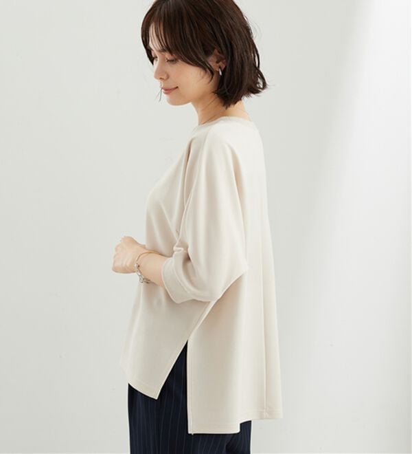 BELLUNA（ベルーナ）の「リブ切替ドルマンデザインプルオーバー（カットソー）」｜詳細画像