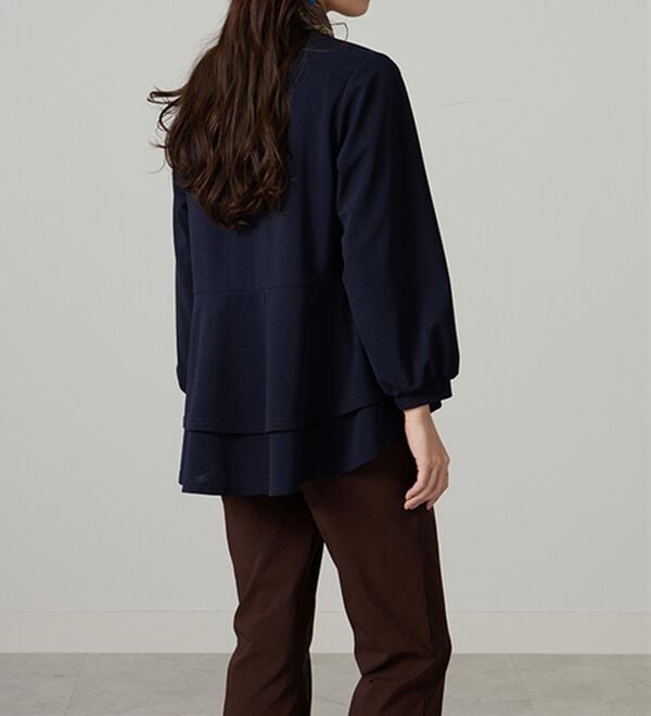 BELLUNA（ベルーナ）の「【再入荷】ボリューム袖美人顔バックフレアーＴブラウス（ブラウス）」｜詳細画像