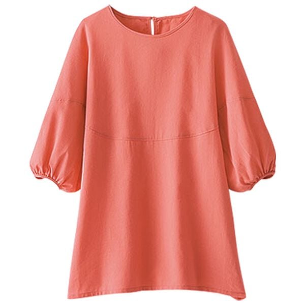 BELLUNA（ベルーナ）の「柔らか綿麻ボリューム袖ブラウス（ブラウス）」｜詳細画像