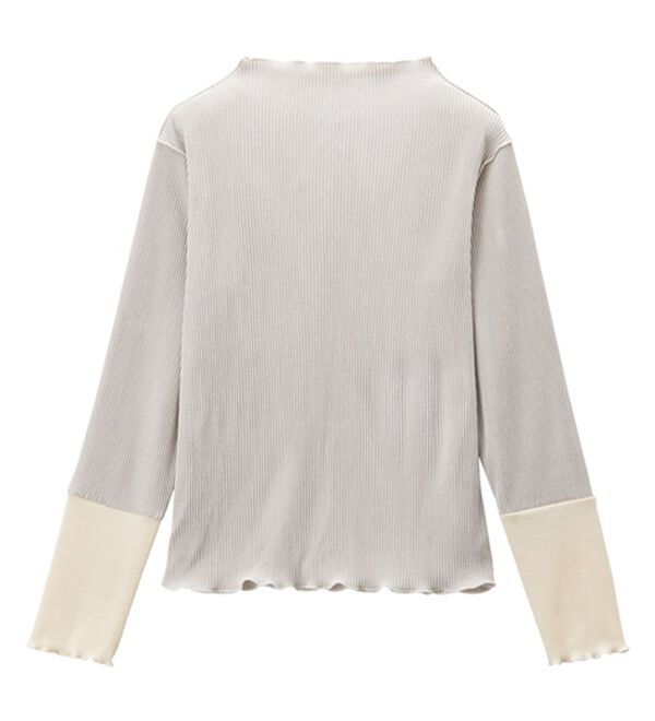 GeeRA（ジーラ）の「異素材ドッキング配色メロープルオーバー（カットソー）」｜詳細画像