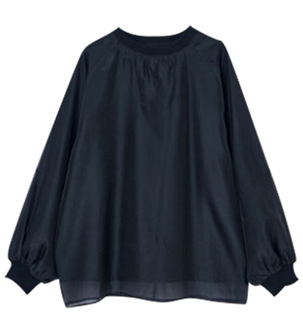 RANAN（ラナン）の「裏起毛シアー素材レイヤードスウェット（カットソー）」｜詳細画像