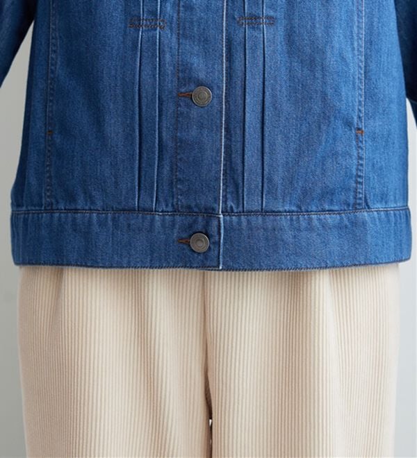 BELLUNA（ベルーナ）の「やわらかデニム素材ノーカラージャケット（その他ジャケット）」｜詳細画像