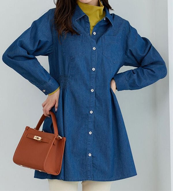 BELLUNA（ベルーナ）の「素肌想いの綿１００％シアープルオーバー（カットソー）」｜詳細画像