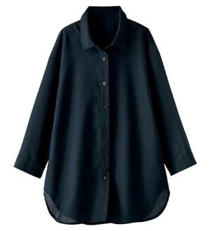 BELLUNA（ベルーナ）の「Ｓｍａｒｔ　Ｌｉｎｅｎ　ブレンドシャツ（シャツ）」｜ネイビー