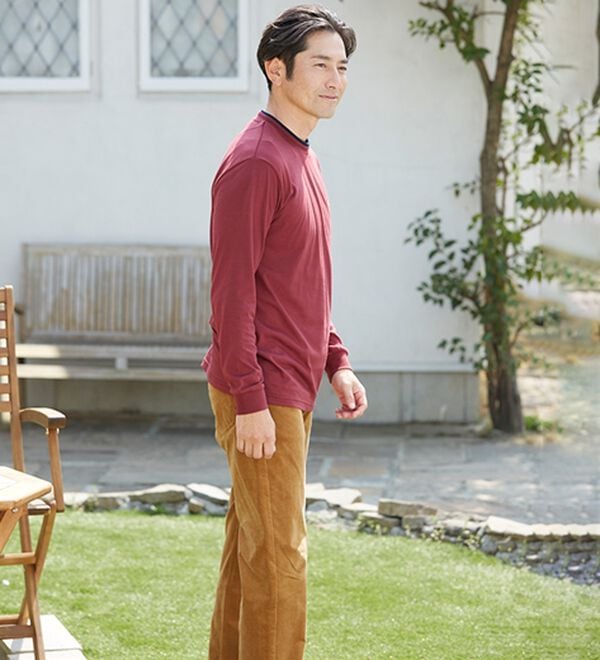 「【３色組】＜ポロ・ビーシーエス＞プレイヤー刺しゅうＴシャツ（メンズルームウェア）」｜詳細画像