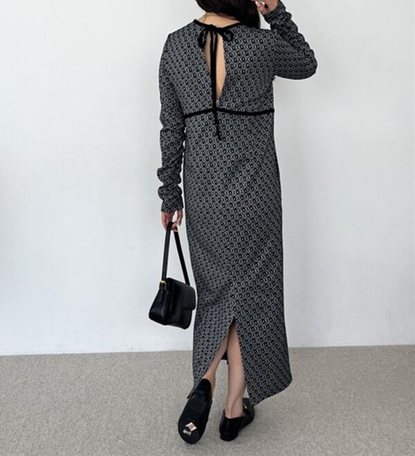 GeeRA（ジーラ）の「フラワージャカードパイピングワンピース（その他ワンピース）」｜詳細画像