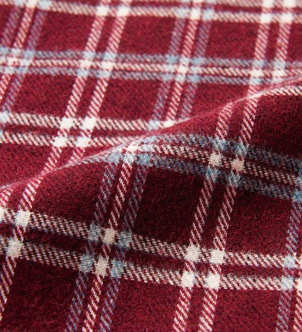 ルフラン（ルフラン）の「【２色組】ウール調チェック柄カフタン（ホームウェア）」｜詳細画像