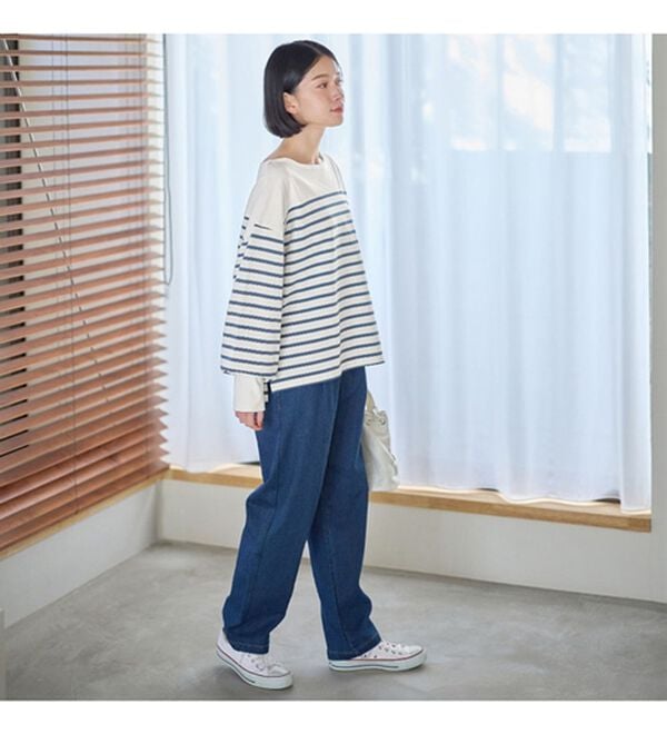 Viola e Viola（ヴィオラ エ ヴィオラ）の「トレンドを楽しむ！バスクボーダーパフ袖プルオーバー（カットソー）」｜詳細画像