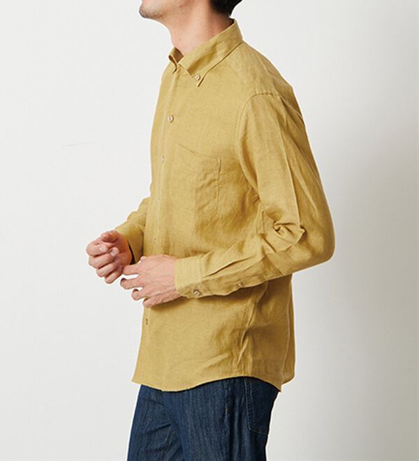 「＜コムルヴァン・オム＞大人のフレンチリネン１００％シャツ（メンズシャツ）」｜詳細画像