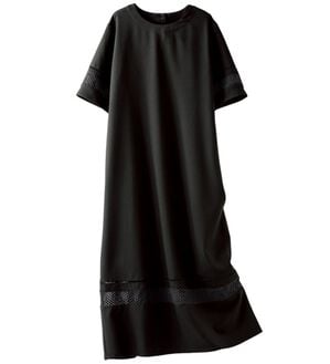 BELLUNA（ベルーナ）の「レース切替デザインワンピース（その他ワンピース）」｜黒