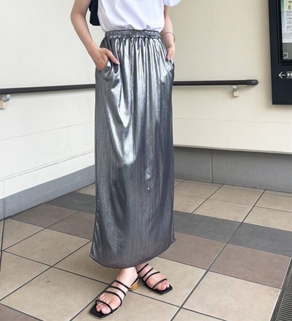 GeeRA（ジーラ）の「シャイニーナロースカート（ロングスカート）」｜詳細画像