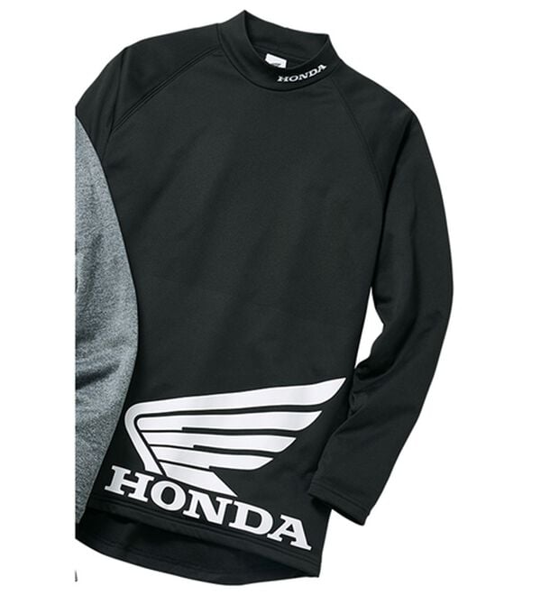 「＜ＨＯＮＤＡ＞ビッグロゴ防風インナー（メンズ肌着・インナーウェア）」｜ブラック