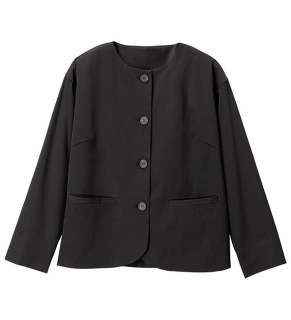 Viola e Viola（ヴィオラ エ ヴィオラ）の「６パターン選べる機能付スーツ＜洗える・防シワ・ストレッチ・抗菌防臭テープ・ＵＶカット＞（その他ワンピース）」｜ブラック／ノーカラージャケット