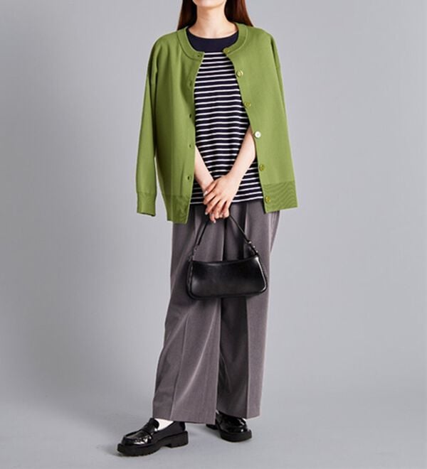 BELLUNA（ベルーナ）の「洗える！軽い！配色使いニットカーディガン（ニットカーディガン）」｜詳細画像