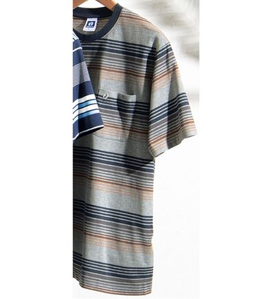 「＜ハンテン＞マルチボーダーＴシャツ（メンズＴシャツ）」