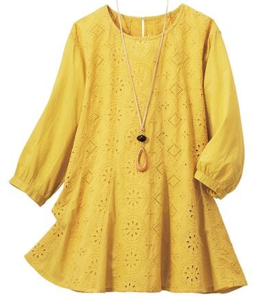 ルフラン（ルフラン）の「刺しゅうレースの切替ブラウス（ブラウス）」