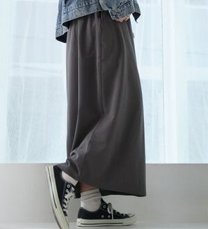A HAPPY MARILYN（アハッピーマリリン）の「【Ｌ～８Ｌ】【裏起毛】腰の張りを拾わない！タイトスカート（ロングスカート）」｜チャコール