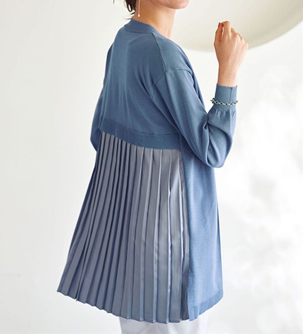 BELLUNA（ベルーナ）の「スタイルアップ！バックプリーツカーディガン（ニットカーディガン）」｜詳細画像