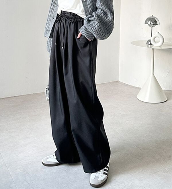 GeeRA（ジーラ）の「ウールライクダブルタックイージーパンツ（フルレングスパンツ）」｜詳細画像