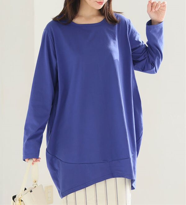 A HAPPY MARILYN（アハッピーマリリン）の「【Ｍ～８Ｌ】選べる袖！コク－ンシルエットチュニック（チュニック）」｜詳細画像