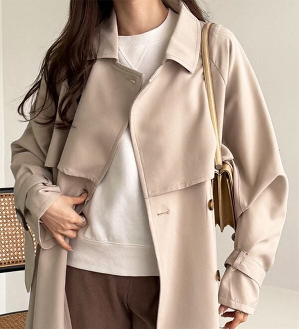 GeeRA（ジーラ）の「『ドラマ着用商品』上品オーバーサイズトレンチコート（ロングコート）」｜詳細画像