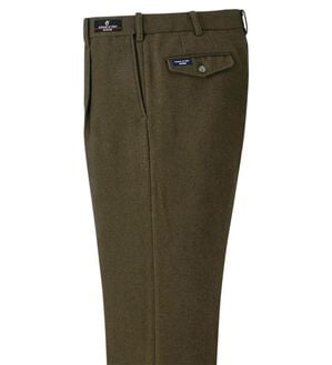 「＜コムルヴァン・オム＞ラクしてすっきり暖かスラックス（メンズスラックス）」｜カーキ