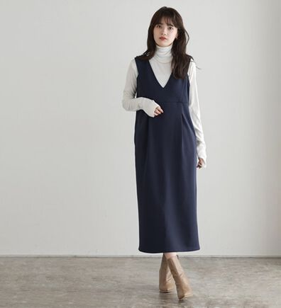 Pierrot（ピエロ）の「ペアスキンベロアジャンパースカート（ジャンパースカート）」