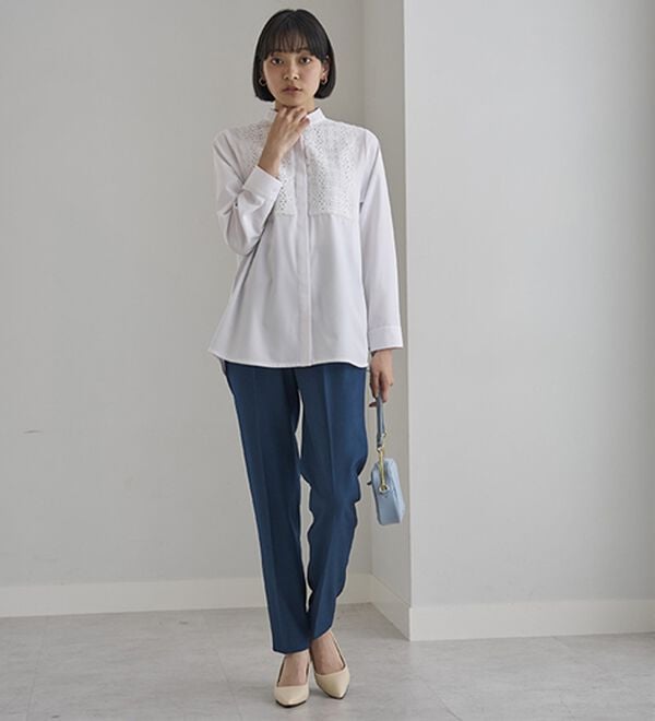 BELLUNA（ベルーナ）の「すっきり見えタックテーパードパンツ（フルレングスパンツ）」｜詳細画像