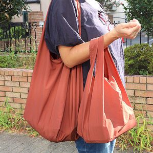 「【同色２点セット】はっ水洗えるエコバッグ＜ショッピングバッグ　マイバッグ　コンビニバッグ　折りたたみ　コンパクト＞（エコバッグ）」｜詳細画像