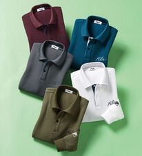 「＜フィラ＞裏起毛ワッフルポロシャツ（メンズポロシャツ）」