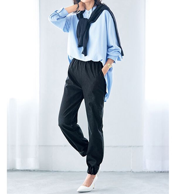 VINNO（ヴィノ）の「美のフィットデニムジョガーパンツ（フルレングスパンツ）」｜詳細画像