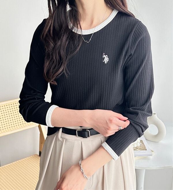 GeeRA（ジーラ）の「【U.S. POLO ASSN.】配色デザインリブロンT（カットソー）」｜詳細画像