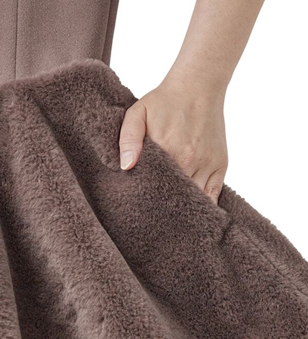 RANAN（ラナン）の「ペプラムファー切替コート（ハーフコート）」｜詳細画像