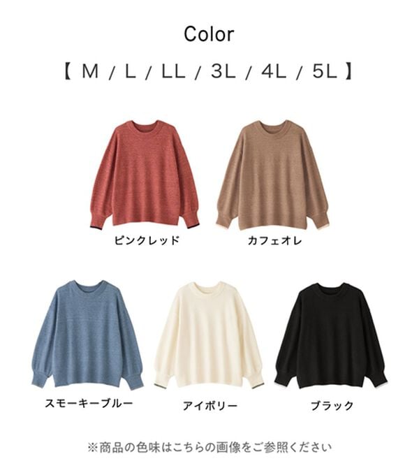 Viola e Viola（ヴィオラ エ ヴィオラ）の「洗えるもちもち　ゆるニットプルオーバー（ニット・セーター）」｜詳細画像