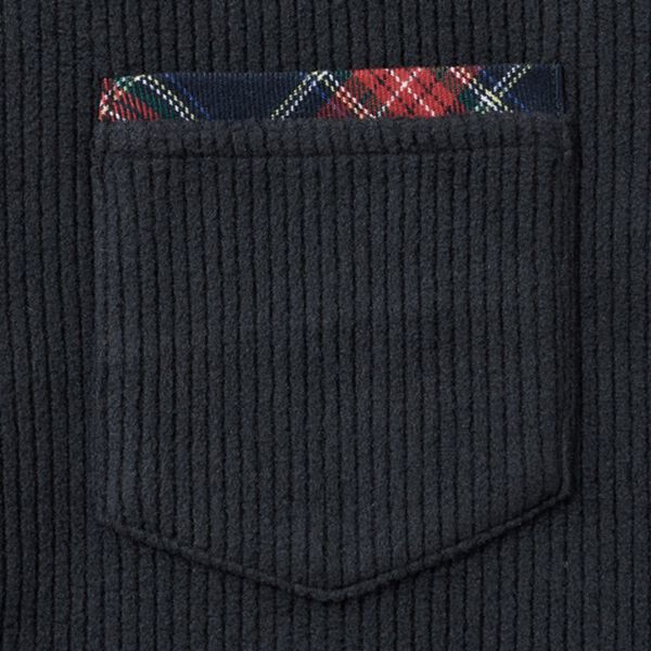 「裏ベロアのお洒落なダブル衿トレーナー（メンズトレーナー）」｜詳細画像