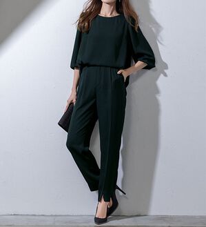 RANAN（ラナン）の「ひんやり！バルーン袖ブラウスセットアップ（ブラックフォーマル（喪服・礼服））」｜詳細画像