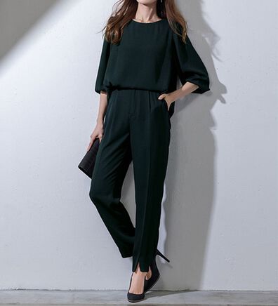 RANAN（ラナン）の「ひんやり！バルーン袖ブラウスセットアップ（ブラックフォーマル（喪服・礼服））」