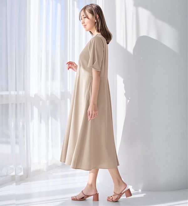 alotta（アロッタ）の「【4つの機能付】タック袖Ａラインワンピース（その他ワンピース）」｜詳細画像