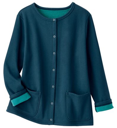 BELLUNA（ベルーナ）の「パチパチしにくい！静電気防止裏フリース配色カーディガン（その他カーディガン）」