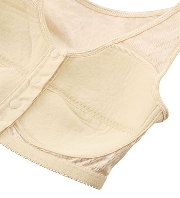 「【２色組】メッシュで涼やか前開きソフトブラ（ノンワイヤーブラ）」｜詳細画像