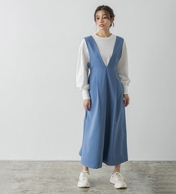 Pierrot（ピエロ）の「ウエストマークジャンパースカート（ジャンパースカート）」｜詳細画像