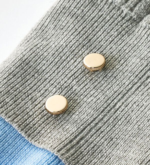 BELLUNA（ベルーナ）の「衿＆袖配色リブニットプルオーバー（ニット・セーター）」｜詳細画像