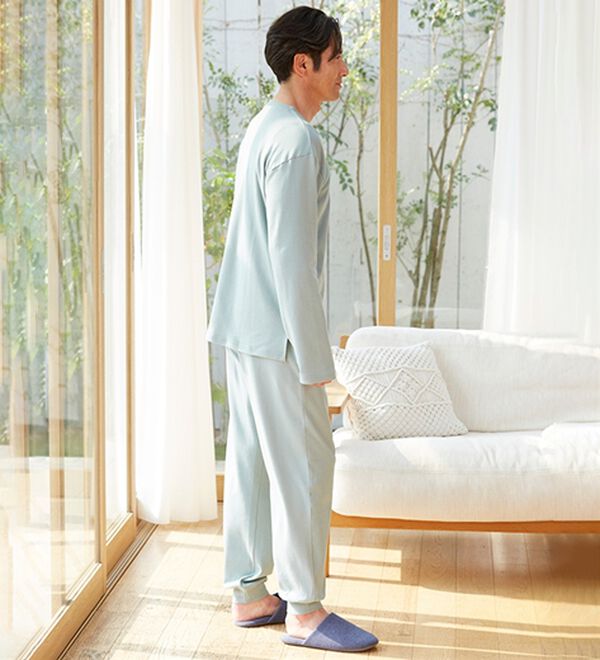 「肌に優しい綿１００％なめらかスムースパジャマ（メンズルームウェア）」｜詳細画像