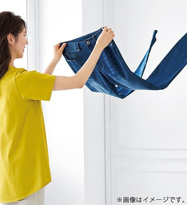 BELLUNA（ベルーナ）の「ヒンヤリ冷感！ライトオンスジーンズ（ワイド）（ワイドパンツ・ガウチョ）」｜詳細画像