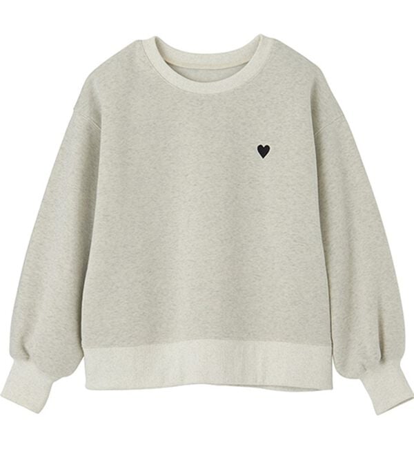 GeeRA（ジーラ）の「ロゴ＆ハート刺しゅう裏起毛スウェット（トレーナー・スウェット）」｜詳細画像