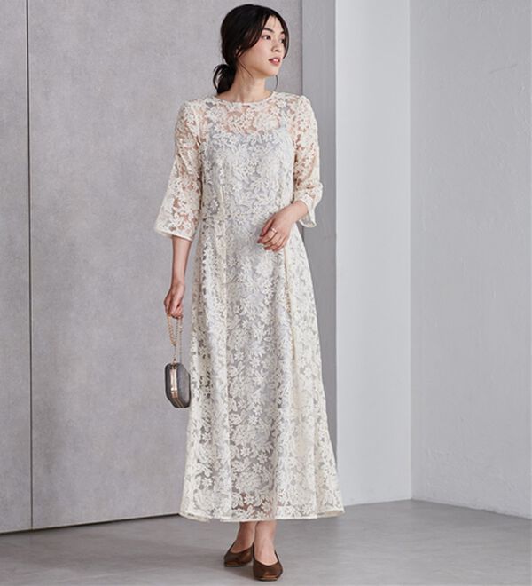 RANAN（ラナン）の「バックリボンデザインレースワンピース（その他ワンピース）」｜詳細画像