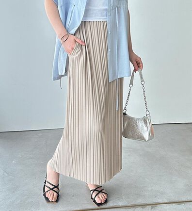 GeeRA（ジーラ）の「セルフカットプリーツナロースカート（ロングスカート）」