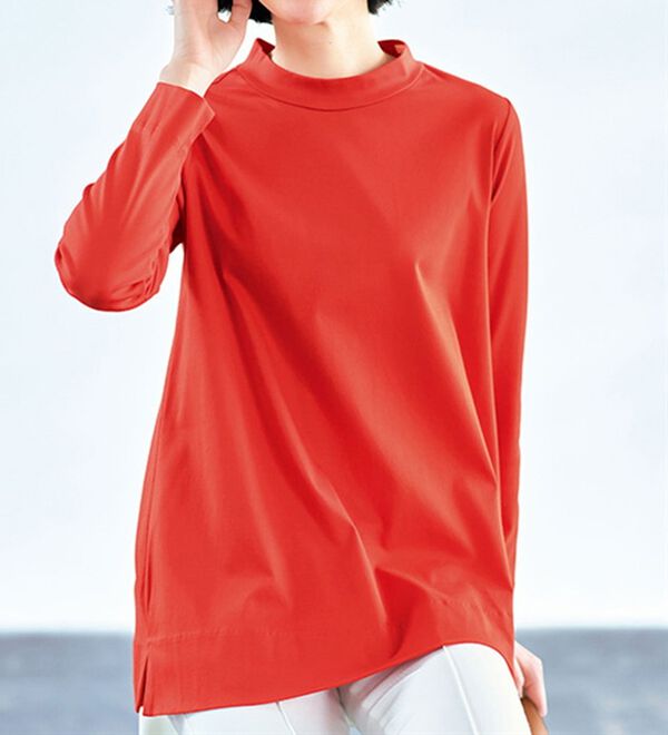 VINNO（ヴィノ）の「＜日本製＞シルクプロテイン加工・超長綿プルオーバー（カットソー）」｜詳細画像